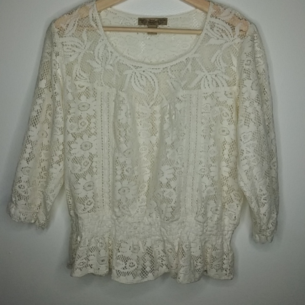 lace ivory shirt
